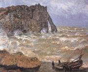 Claude Monet Etretat,Rough Sea Spain oil painting reproduction